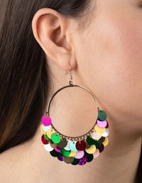 Mixed Brights Sequin Hoop Earrings - link has visual effect only