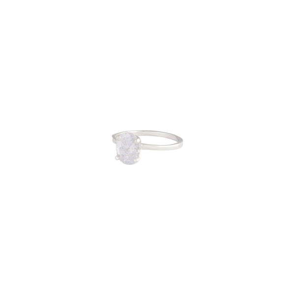 Sterling Silver 3Ct Oval CZ Ring