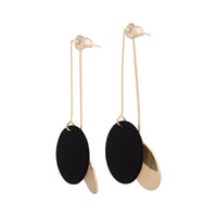 Black & Gold Coated Disc Sandwich Earrings - link has visual effect only