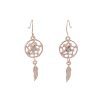 Rose Gold Mini Dreamcatcher Earrings - link has visual effect only