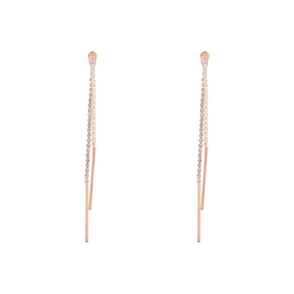 Rose Gold Cup Chain Drop Earrings