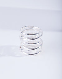 Silver Layered Band Ring - link has visual effect only