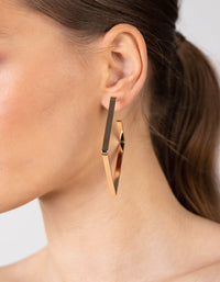 Gold Square Flat Hoop Earrings - link has visual effect only