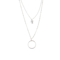 3 Row Layered Circle Heart Necklace - link has visual effect only