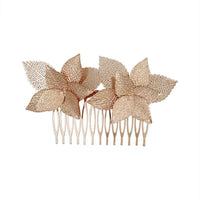 Rose Gold Layered Flower Comb - link has visual effect only