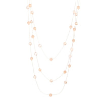 Rose Gold Layered Bead Station Necklace - link has visual effect only
