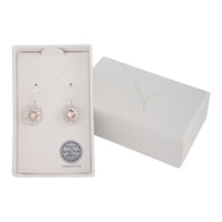 Peach Round Crystal Drop Earrings - link has visual effect only