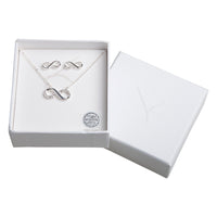 Crystal Infinity Necklace & Earrings Set - link has visual effect only