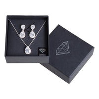 Teardrop Crystal Earrings & Necklace Set - link has visual effect only