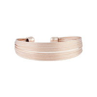 Rose Gold Multi Row Diamond Cut Cuff - link has visual effect only