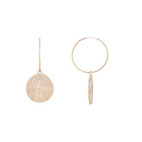 Gold Small Coin Hoop Earrings - link has visual effect only