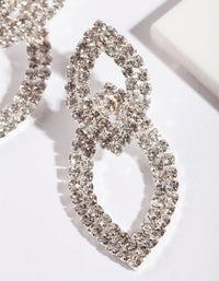 Silver Cup-Chain Double Leaf Earrings - link has visual effect only