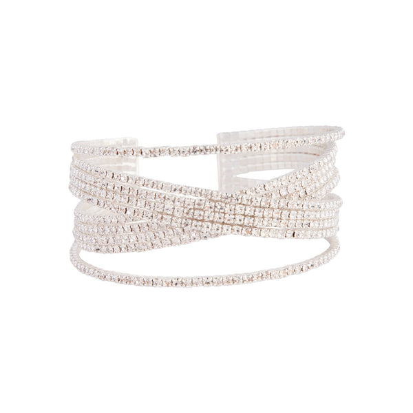 Silver Overlap Cup Chain Cup Bracelet