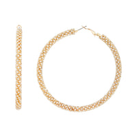 Gold Large Diamante Cup Chain Hoop - link has visual effect only