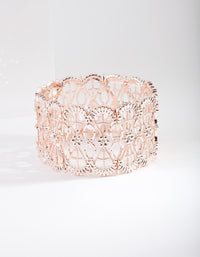 Rose Gold Lace Filigree Bracelet - link has visual effect only