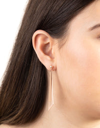 Geometric Rose Gold Rubber Drop Earrings - link has visual effect only