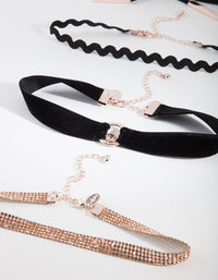 Black & Rose Gold Zig Zag Choker Pack - link has visual effect only