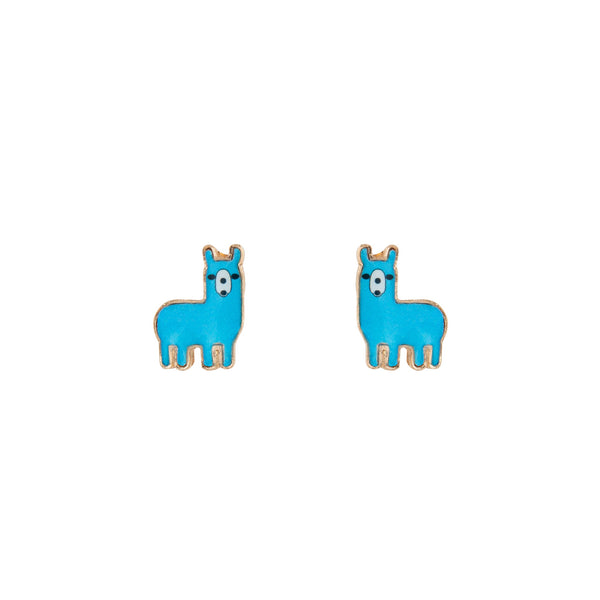 Glitter Llama Stud Earrings