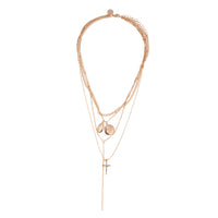 Gold Y-Neck Layered Necklace - link has visual effect only