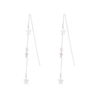 SIlver Mini Star Thread Through Earrings - link has visual effect only