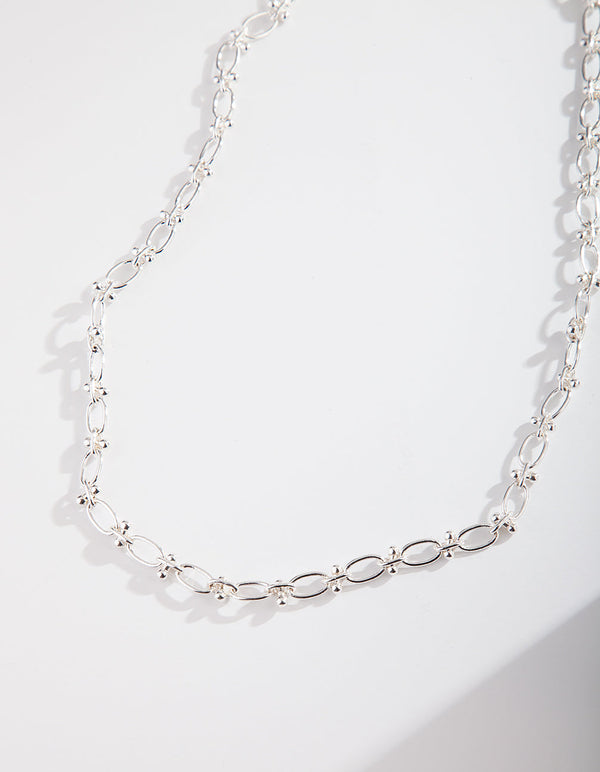Silver Chain Link Fine Necklace