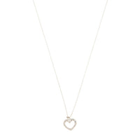Sterling Silver Diamante Heart Necklace - link has visual effect only