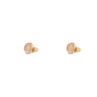 Small Seashell Gold Stud Earrings - link has visual effect only