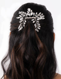 Silver Marquise Diamante Comb - link has visual effect only