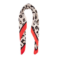 Red Border Leopard Scarf - link has visual effect only