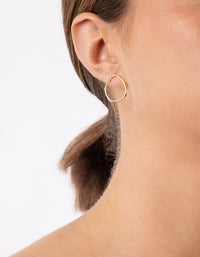 Gold Plated Sterling Silver Organic Circle Earrings - link has visual effect only
