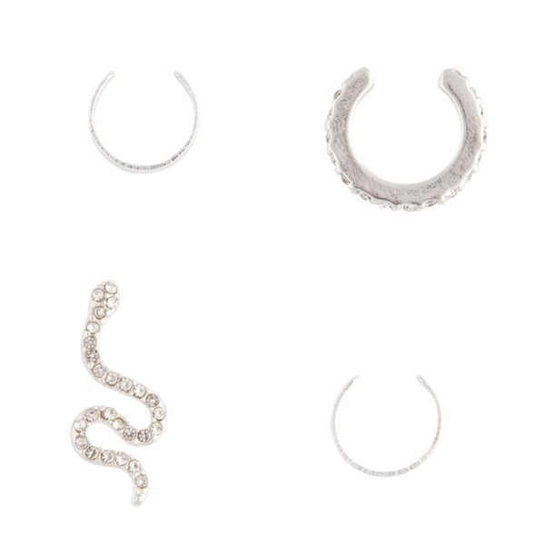 Silver Snake Stud & Cuff Pack