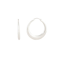 Silver 7cm Curved Hoop Earrings - link has visual effect only