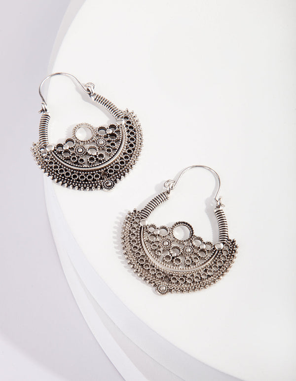 Silver Bohemian Market Earrings