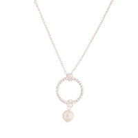 Silver Pearl Circle Necklace - link has visual effect only