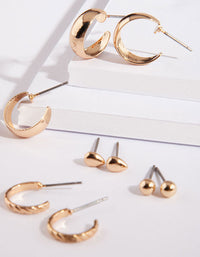 Gold Stud Sleeper Earring 6-Pack - link has visual effect only
