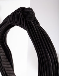 Black Pleated Turban Headband - link has visual effect only