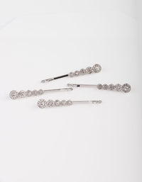 Graduated Diamante Stones Hair Pin 4-Pack - link has visual effect only