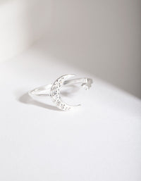 Sterling Silver Diamante Celestial Ring - link has visual effect only