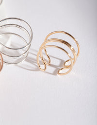 Fine Modern Cuff Toe Ring Pack - link has visual effect only