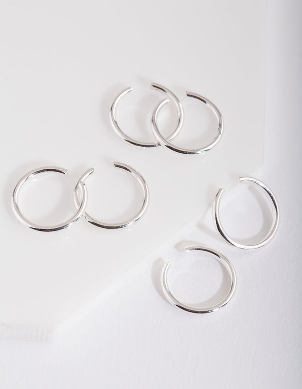 Silver Mini Faux Body Jewellery Rings