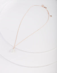Moonstone Teardrop Rose Gold Necklace - link has visual effect only