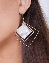 Rose Gold Irredescent Earrings - link has visual effect only