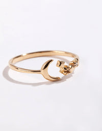 Gold Plated Sterling Silver Open Celestial Ring - link has visual effect only