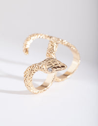 Gold Snake Multi Finger Ring - link has visual effect only