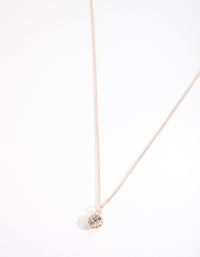 Rose Gold Circle Diamante Necklace - link has visual effect only