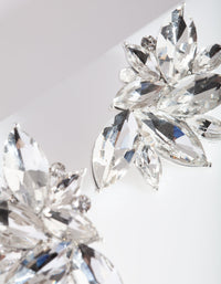 Diamante Fan Stud Earrings - link has visual effect only