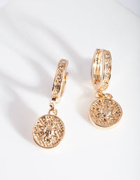 Gold Charm Huggie Earrings - link has visual effect only