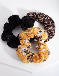 Neutral Floral Animal Print Scrunchie Pack - link has visual effect only