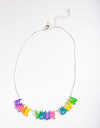 Kids Make Your Own Neon Necklace - link has visual effect only