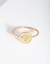 Gold Plated Sterling Silver Coin Ring - link has visual effect only